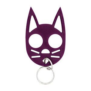 Purple Cat Self Defense Keychain